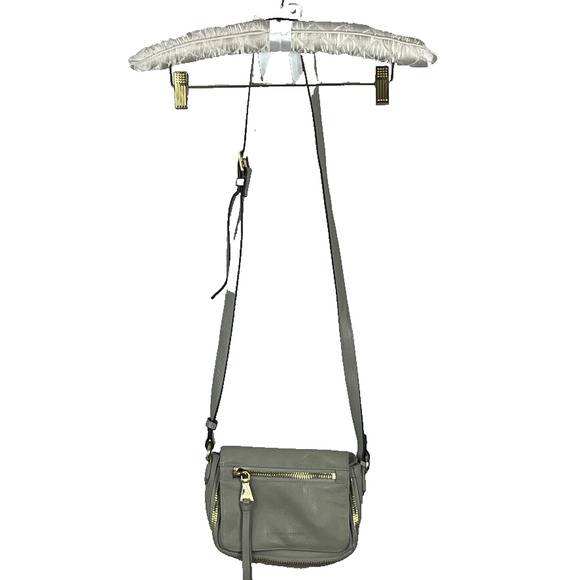 Aimee Kestenberg Purse Elephant Grey Leather Crossbody Zip Me Up - Picture 1 of 16